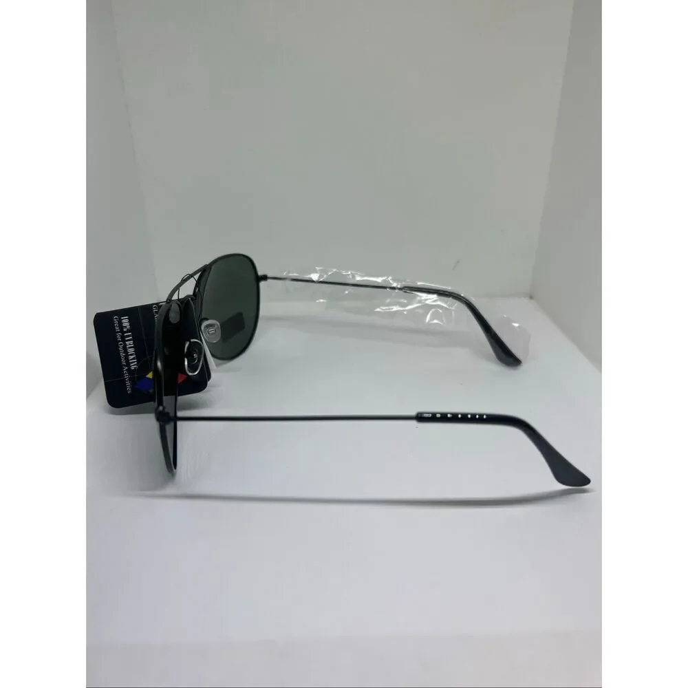 Polarized Aviator Sunglasses Green Lens UV400 Metal Frame Classic Style